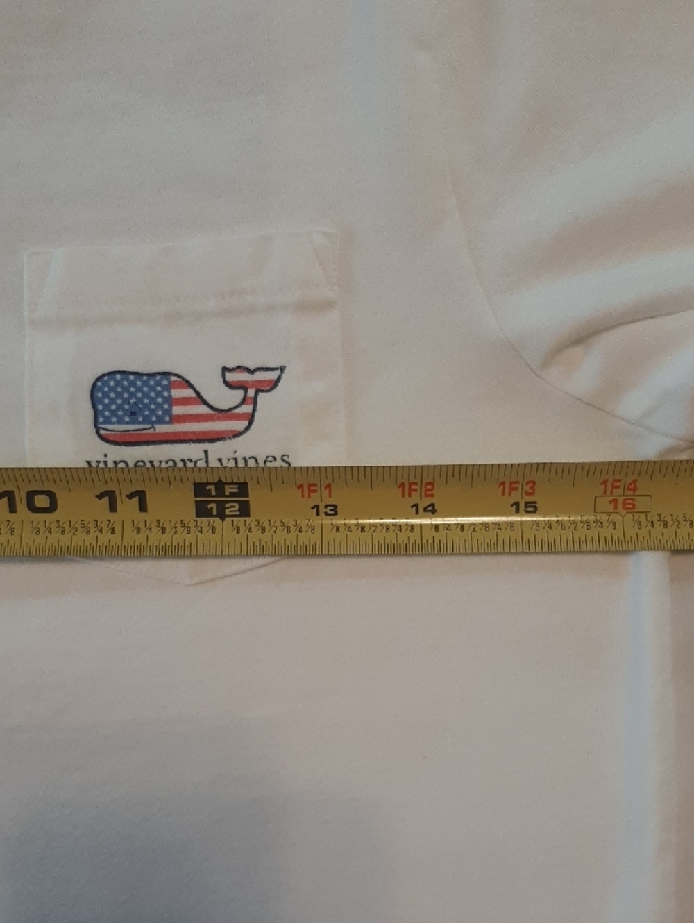 Vineyard Vines Girl's Small White Short Sleeve Pocket Tee With Logo And Whale - Picture 8 of 12